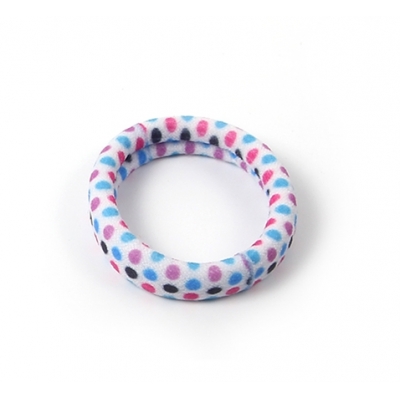 Girls Tow Elastic Hair Rubber Band Ponytail Holder Print Dots Hair Ties